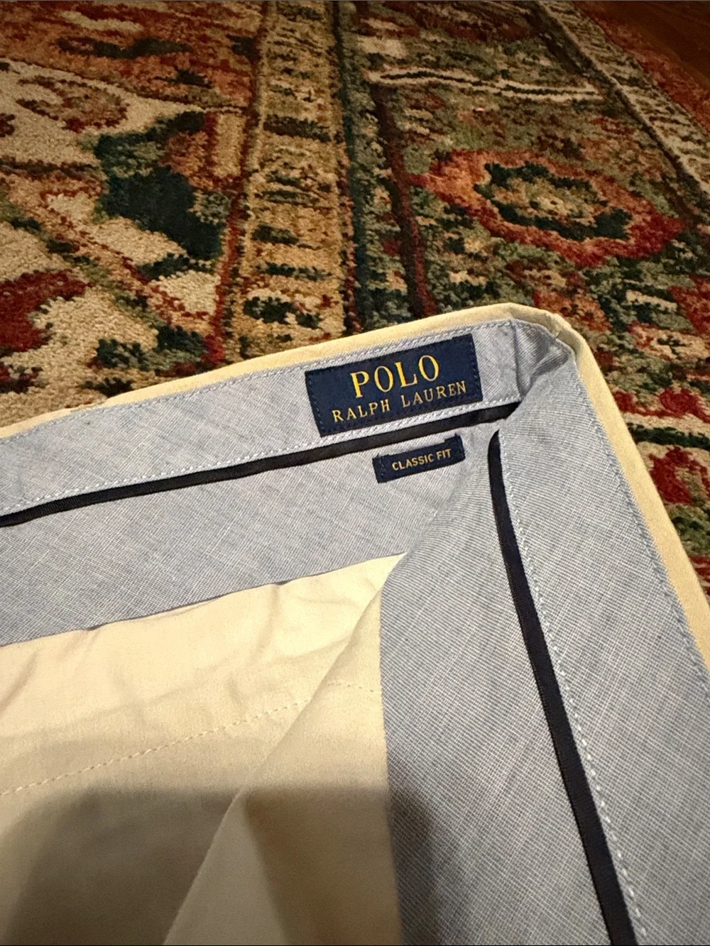 Polo by Ralph Lauren Light Cream Flat-Front Chino Shorts